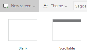 scrollable screen